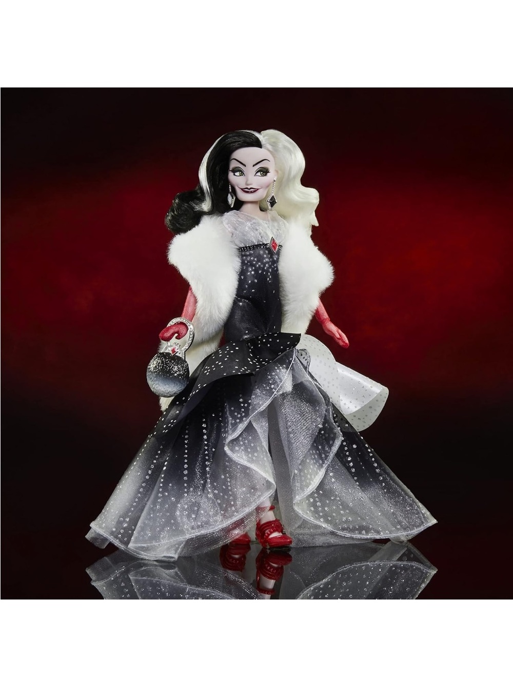Disney Cruella Glamour Doll in Black, White & Red Accents - Picture 6 of 6